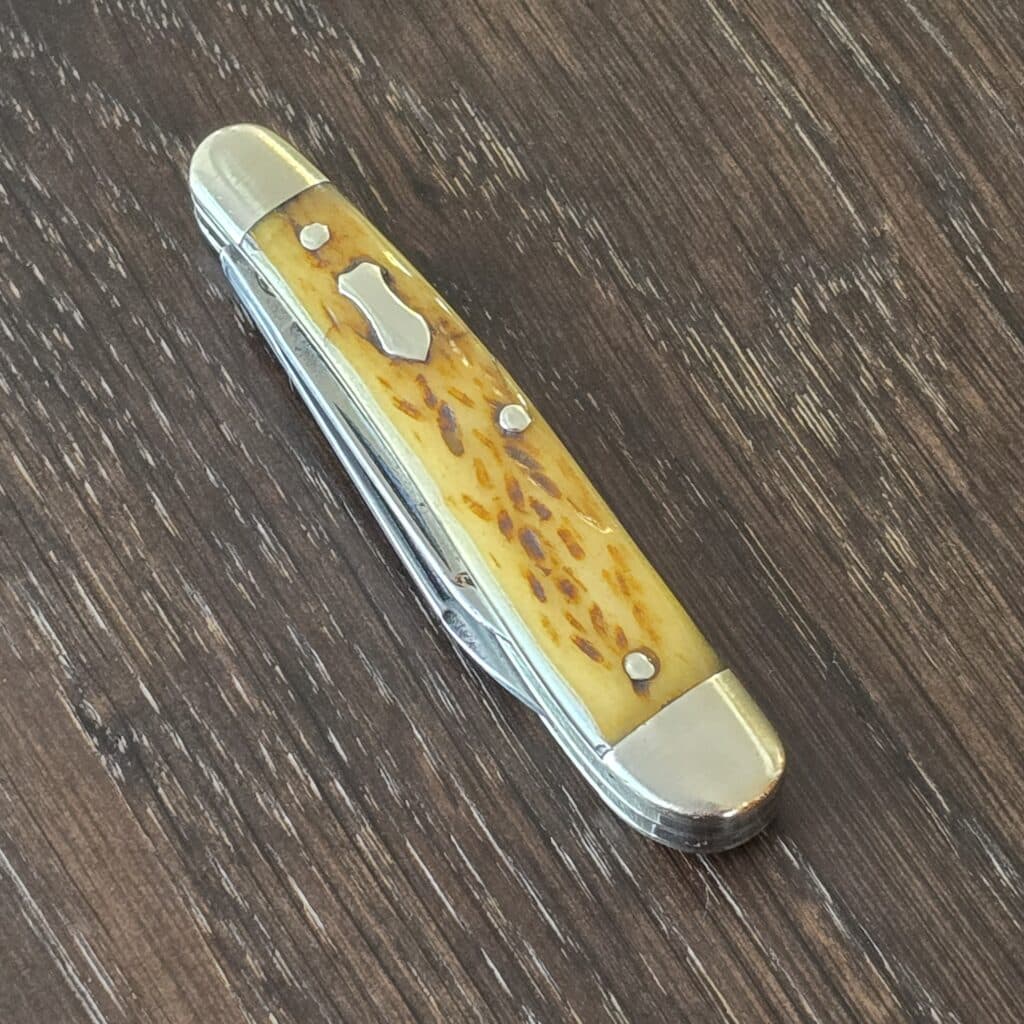 Remington USA Vintage Dogleg Jack Blond Rogers Bone R673 knife for sale