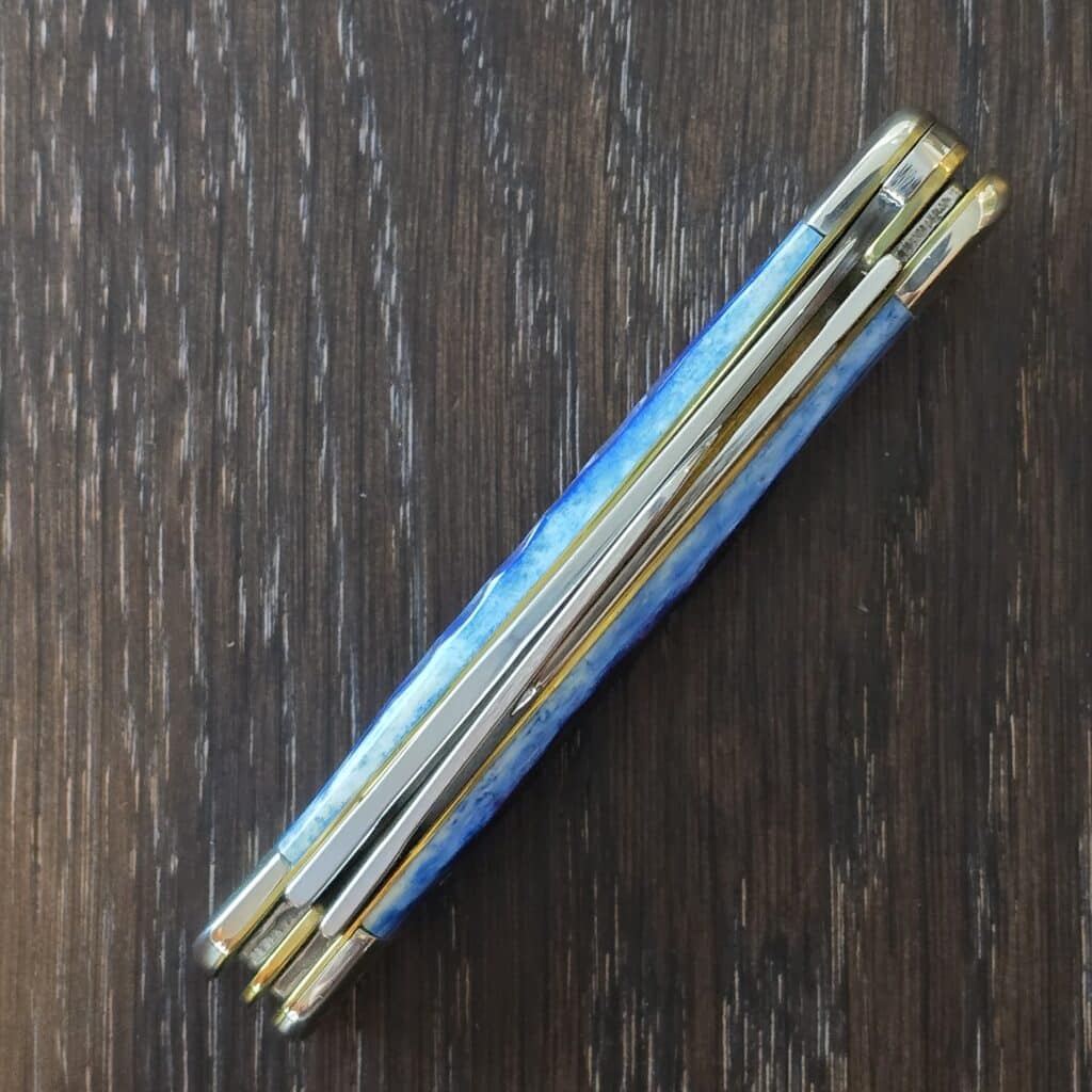 Case USA 6318 SS Stockman in Blue Bone No. 02801 knife for sale
