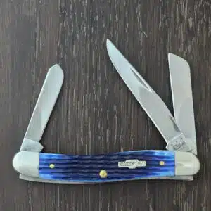 Case USA 6318 SS Stockman in Blue Bone No. 02801 knife for sale