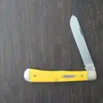 Winchester W20-19005 GSingle Blade Trapper in Synthetic Yellow and SS and Original Box 2004 knife for sale