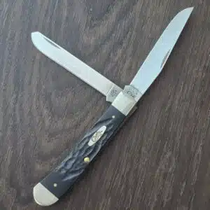 Case USA 6254 SS Trapper in Black Jigged Synthetic No. 18221 knife for sale
