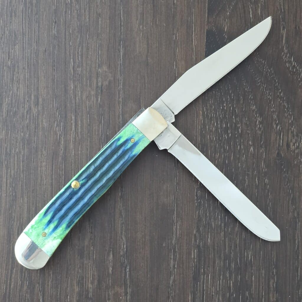Case USA 6254 SS Trapper in Kentucky Blue Grass Bone No. 13342 – gallery image 2