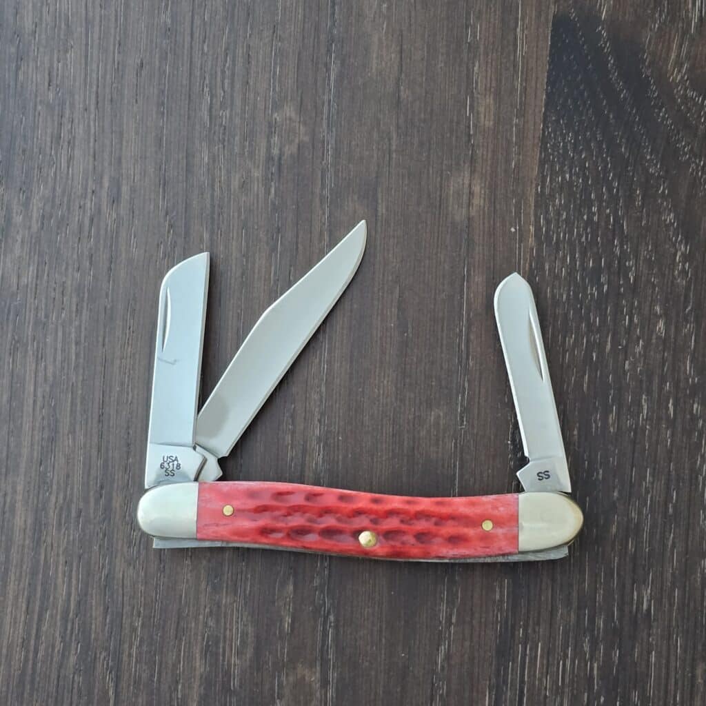 Case USA 6318 SS Stockman in Old Red Bone No. 00786 knife for sale