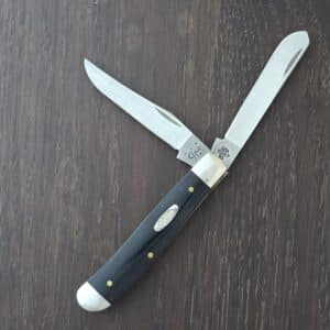 Case USA 10207 SS Mini Trapper in Black Micarta No. 06233 knife for sale