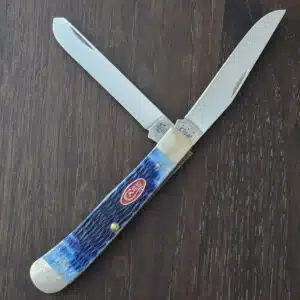 Case USA 6254 SS Trapper, Navy Blue Jigged Bone No. 07051 knife for sale