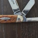 Winchester W15-5949RARE, Bluegrass 5 Blade Serpentine Congress in Antique Green Bone (aged to butterscotch) and Original Box 1998