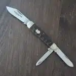 Winchester W15-3904 Back Spring Whittler in Dark Chestnut Rogers Jigged Bone with Original Box 1988 knife for sale