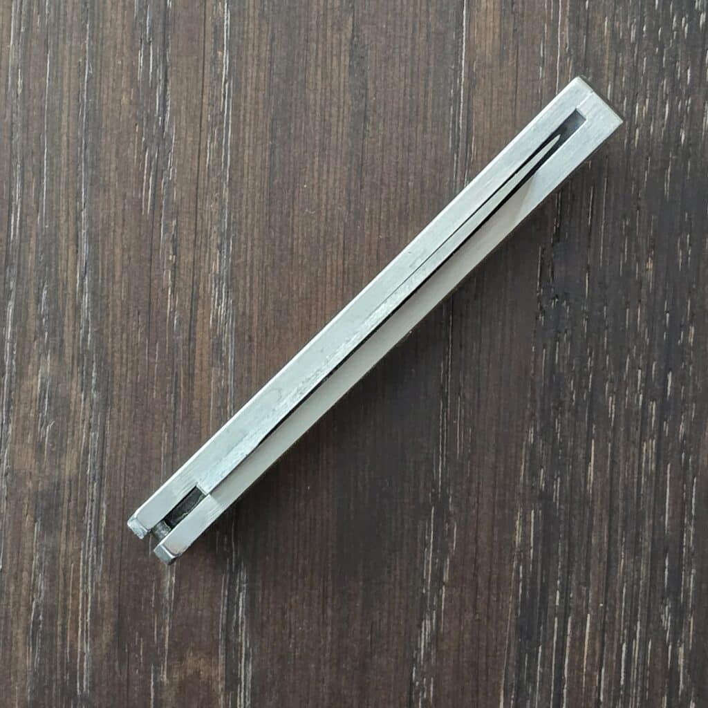 Frontier USA P I 3" Lockback in Stainless Steel with Natural American Birch Inlay knife for sale