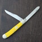 Moore Maker Matador, TX Yellow Delrin Trapper 3202 U 2011 knife for sale