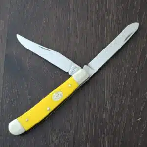 Moore Maker Matador, TX Yellow Delrin Trapper 3202 U 2011 knife for sale