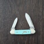 Case XX USA Baby Butter Bean in Seafoam Green Smooth G-10 and Stainless Steel 102132 SS No. 18107