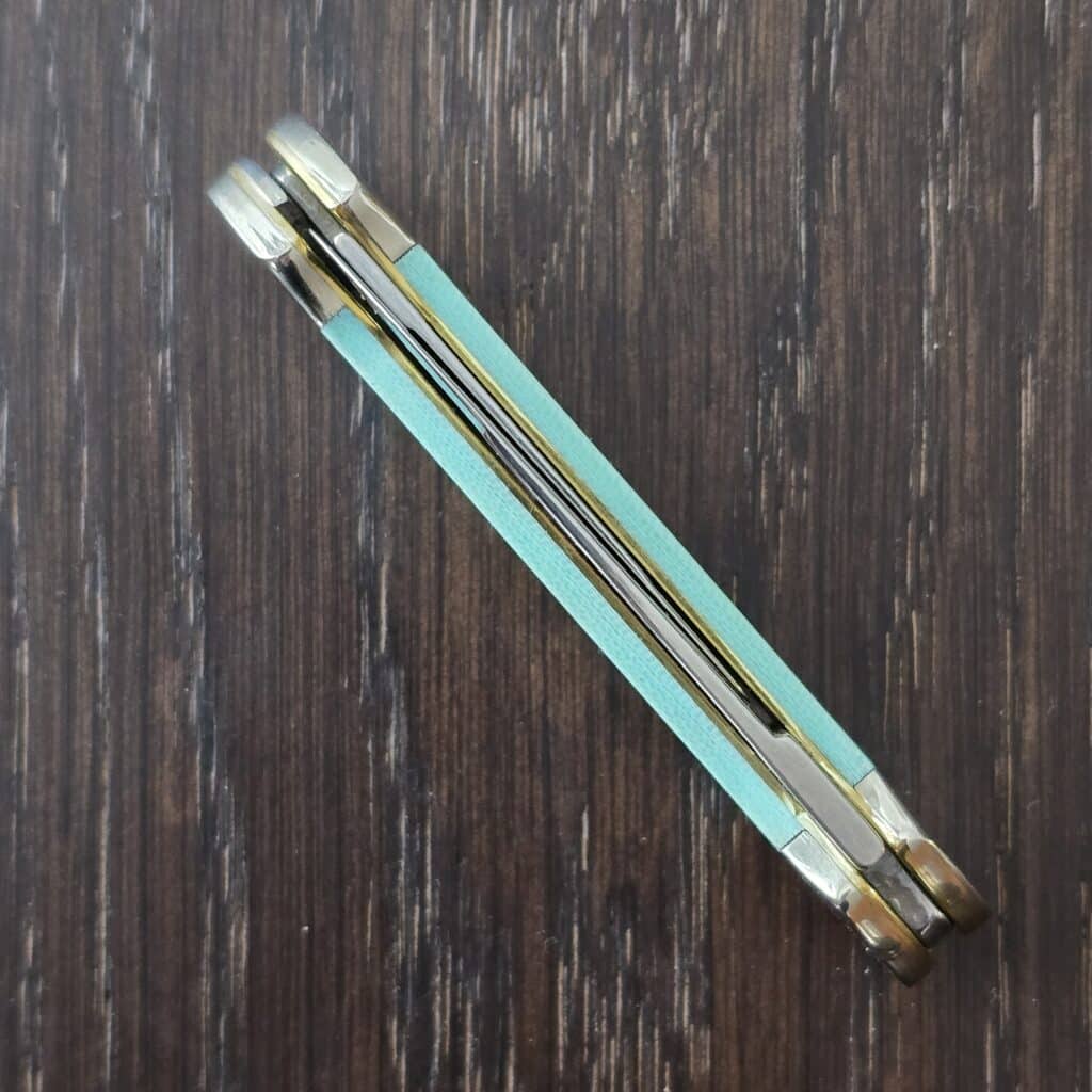 Case XX USA Baby Butter Bean in Seafoam Green Smooth G-10 and Stainless Steel 102132 SS No. 18107 knife for sale