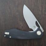 WMK Exclusive Gecko Customz Knifeworks Sikorae Lite Folding Knife Black Micarta Handle Magnacut Blade