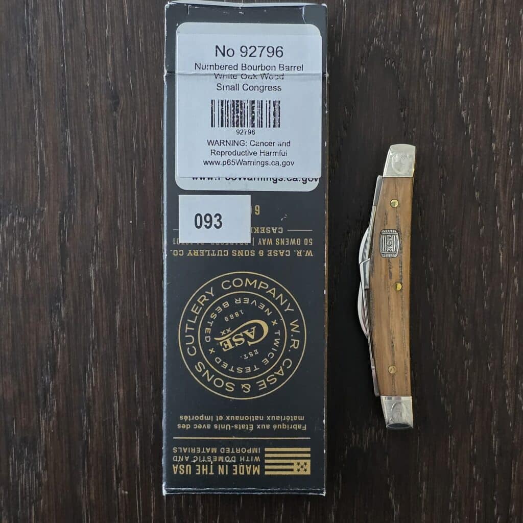 Case XX USA Numbered Bourbon Barrel White Oak Wood Small Congress Sn 093, No. 92796 – gallery image 2
