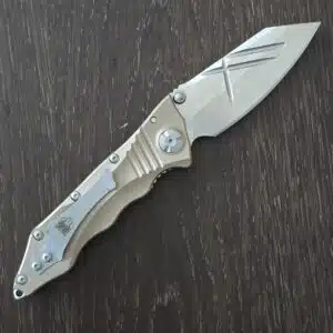 CobraTec Tactical Flipper in Coyte Aluminum and D2 knife for sale