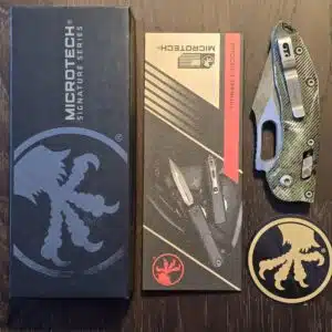 Microtech Stitch Outbreak Signature Series Fluted Standard *(Modded to be extremely distressed) RAM-LOK S/E 169RL-1 FLOBS knife for sale
