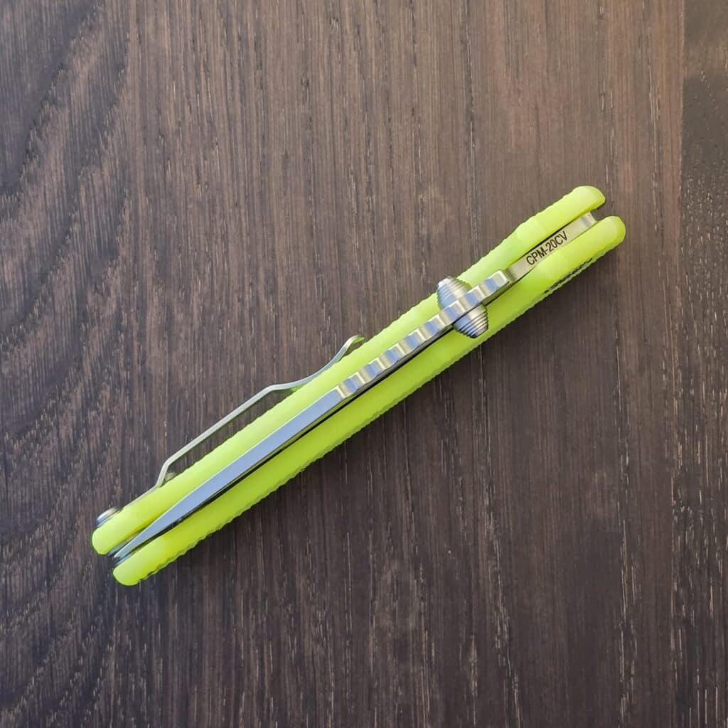 Demko MG AD-20S HARPOON Drop Point Day Glow G10Stonewashed 20CV Blade – gallery image 3
