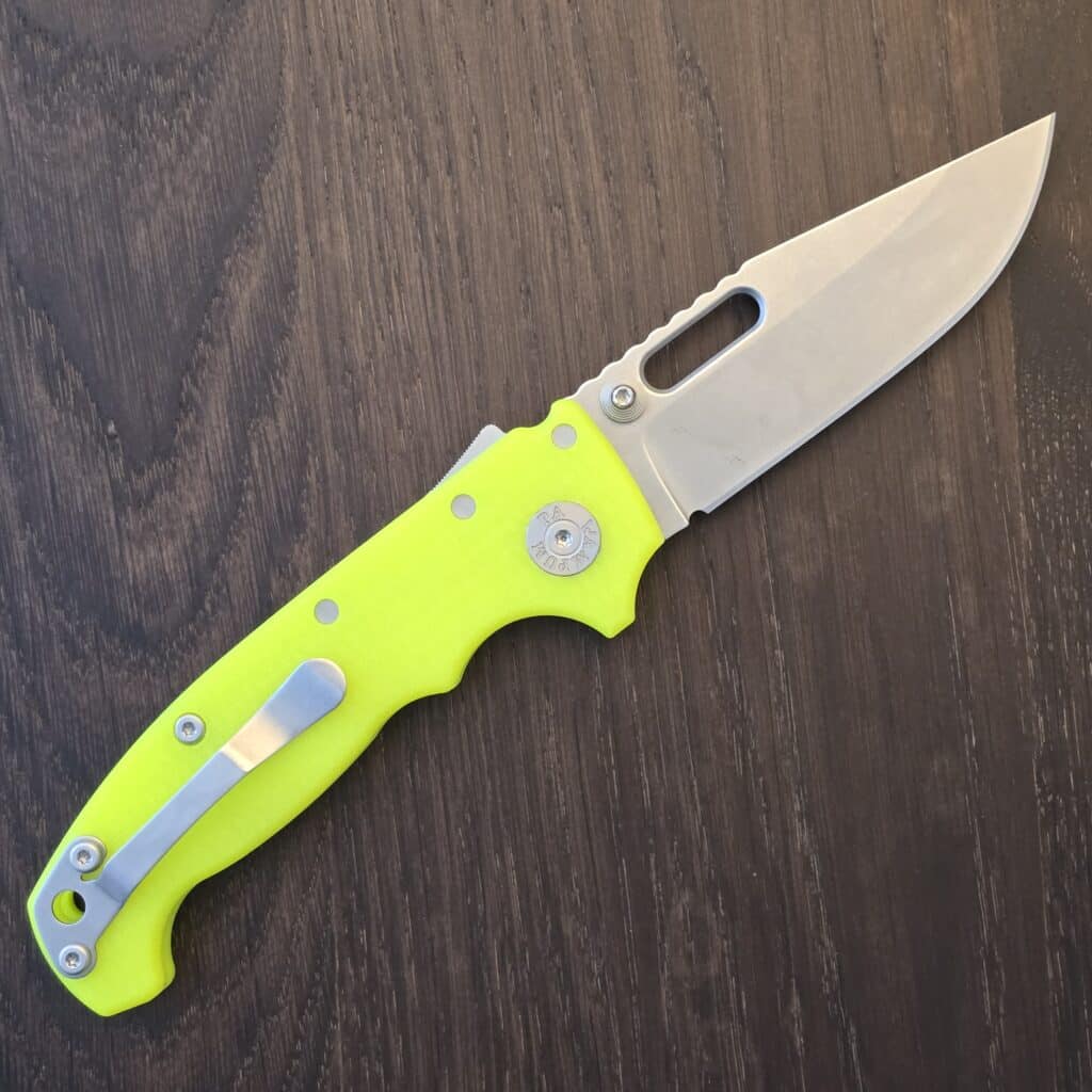 Demko MG AD-20S HARPOON Drop Point Day Glow G10Stonewashed 20CV Blade – gallery image 2