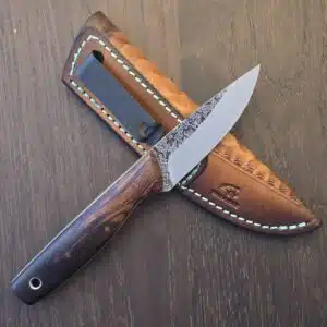 Warlander Fletcher - Ironwood - Brown & Green Liners knife for sale