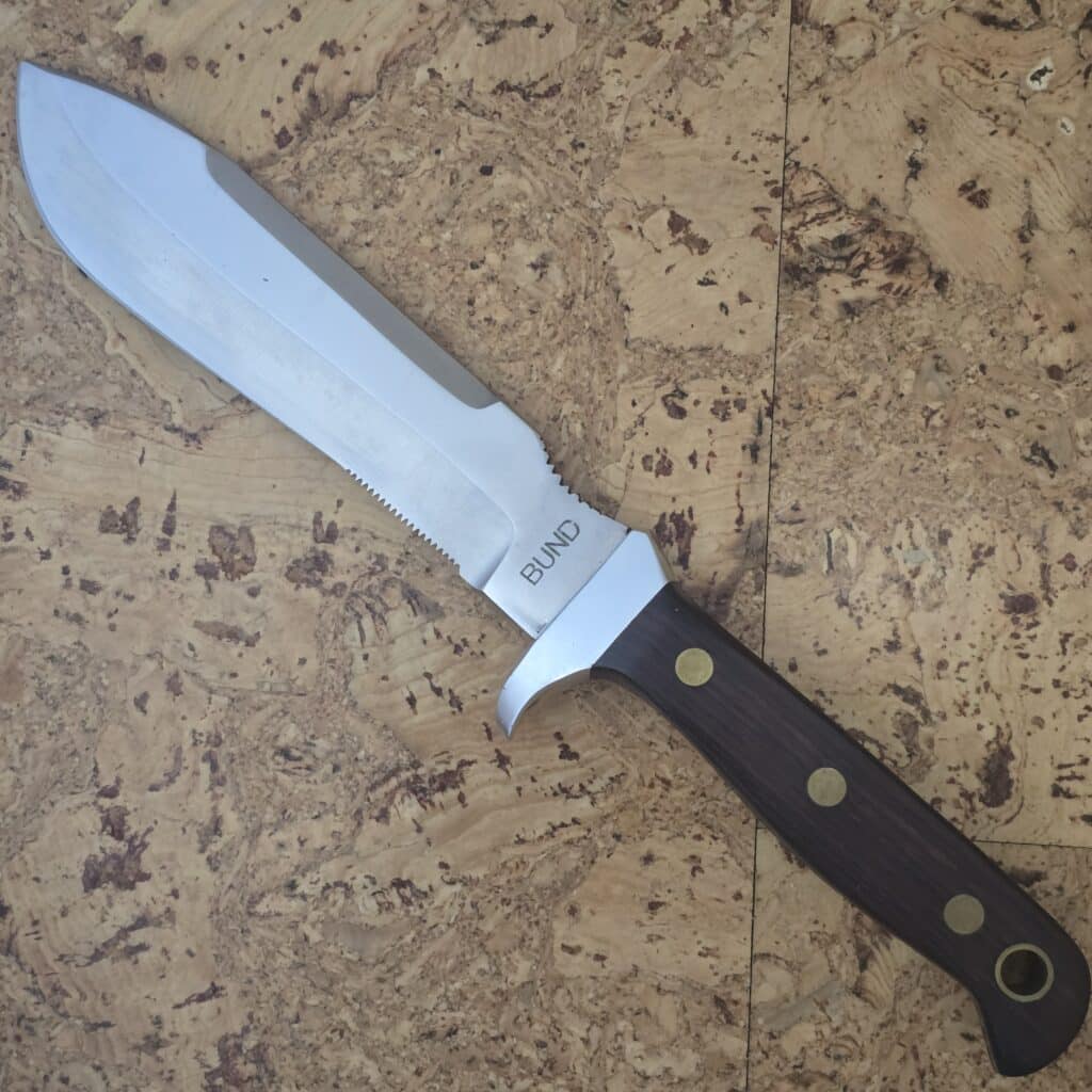 Hirschkrone German Pilots Fixed Blade Survival Knife Solingen Rostfrei BUND "Bundeswehr" 1984 knife for sale