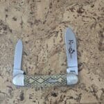 Case USA SS Rattlesnake #62131 Canoe Red Letter Embossed with Engraved Bolsters (no box) knife for sale