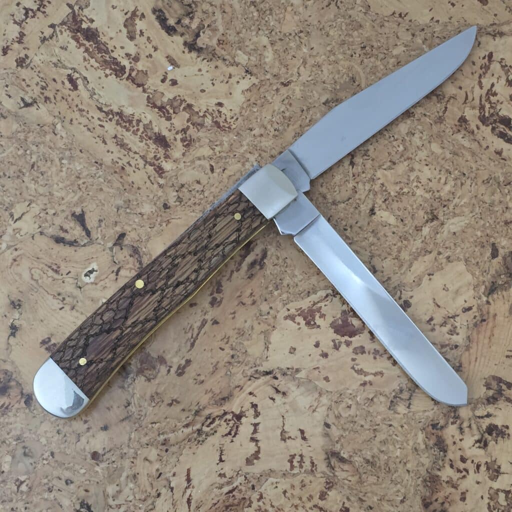 Case USA SS XXXXX Rattlesnake #7254 1985 Oak Trapper (no box) knife for sale