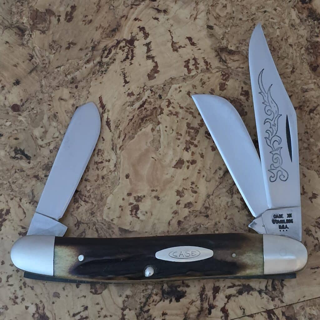 Case USA SS Stockman #5347 Sambar Stag, no box knife for sale