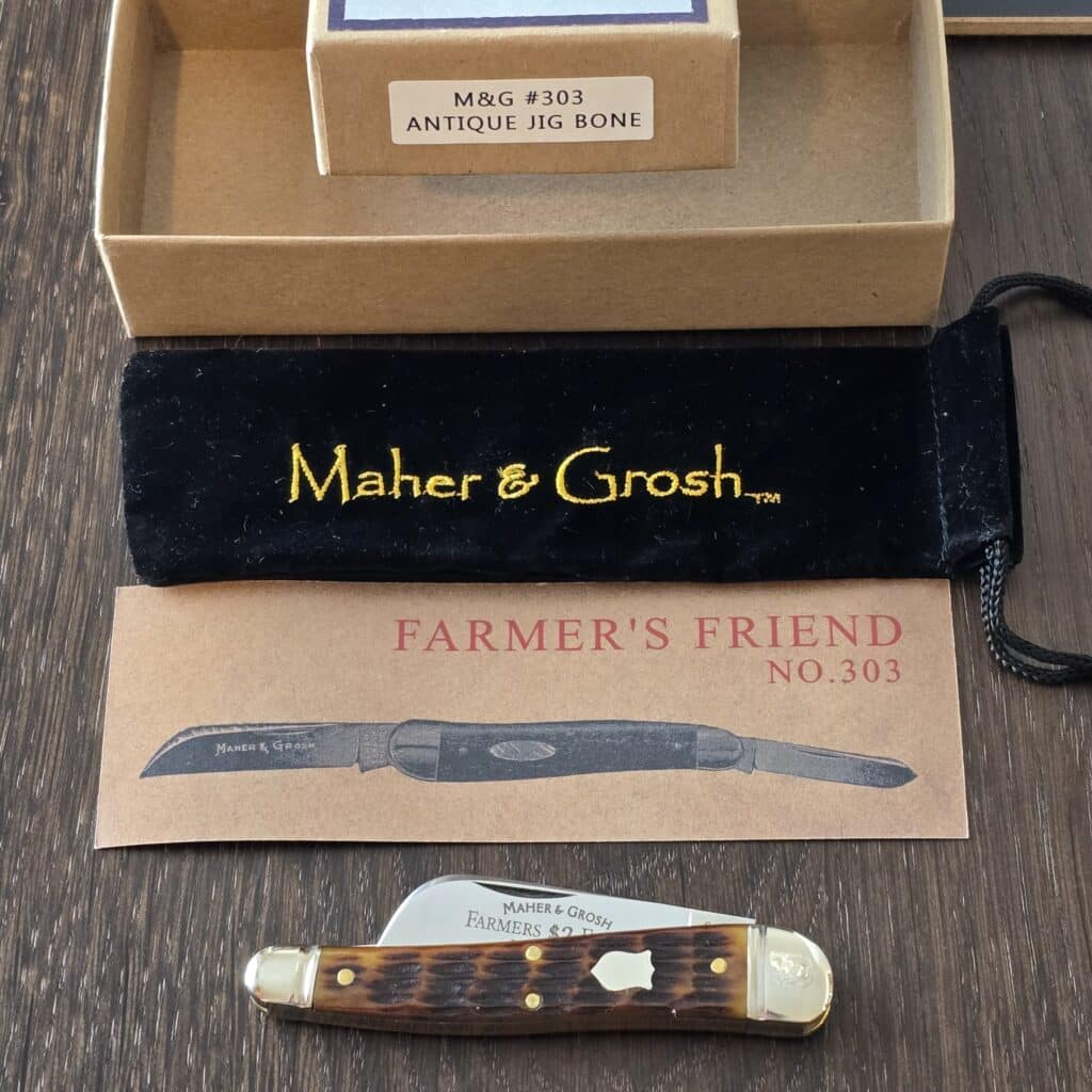 Maher & Grosh #303 Antique Jigged Bone Farmers Friend Great Eastern Cutlery – gallery image 3