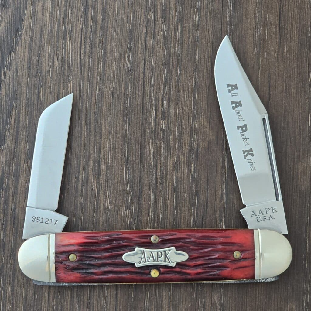 Great Eastern Cutlery # 351217 Rust Red Jigged Bone SFO for AAPK knife for sale