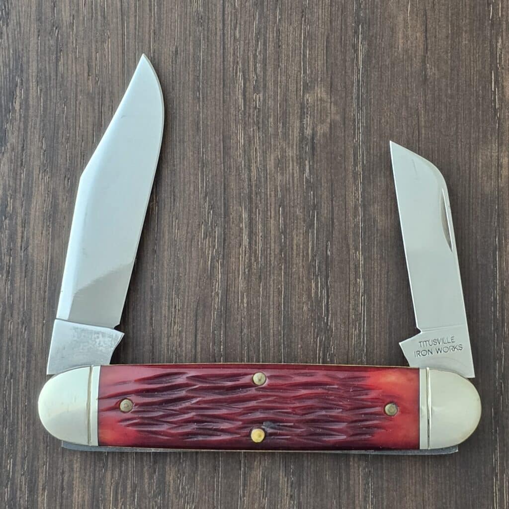 Great Eastern Cutlery # 351217 Rust Red Jigged Bone SFO for AAPK knife for sale