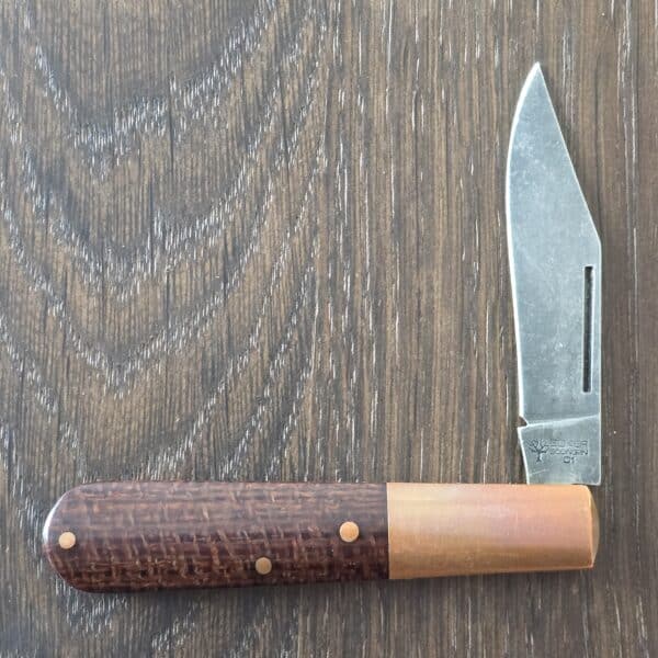 Boker SMKW Exclusive Barlow - Copper & Burlap Micarta - Acid Washed O1 Steel, Solingen Germany – gallery image 1