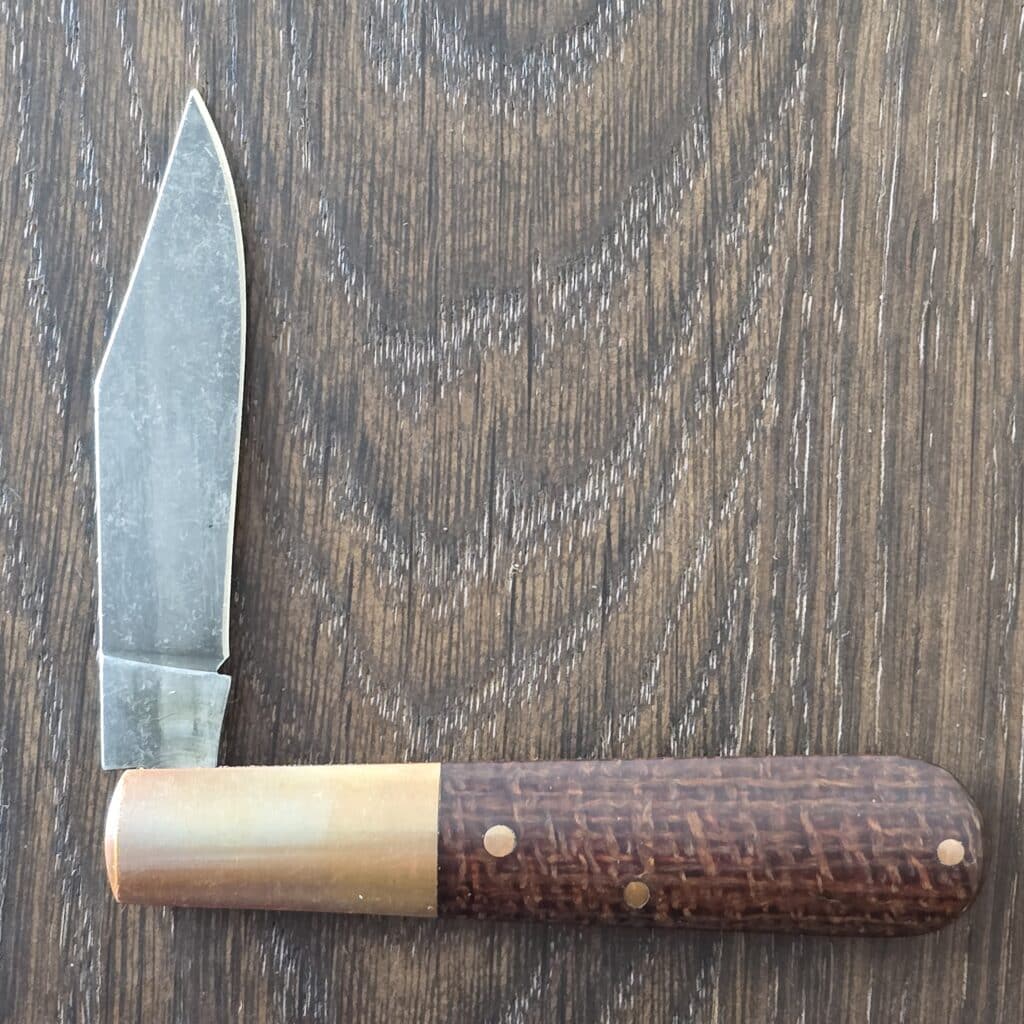Boker SMKW Exclusive Barlow - Copper & Burlap Micarta - Acid Washed O1 Steel, Solingen Germany – gallery image 3