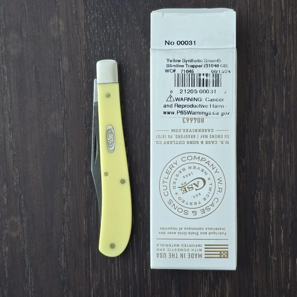 Case XX USA Yellow Synthetic Smooth Slimline Trapper 31048 CS (used) – gallery image 4