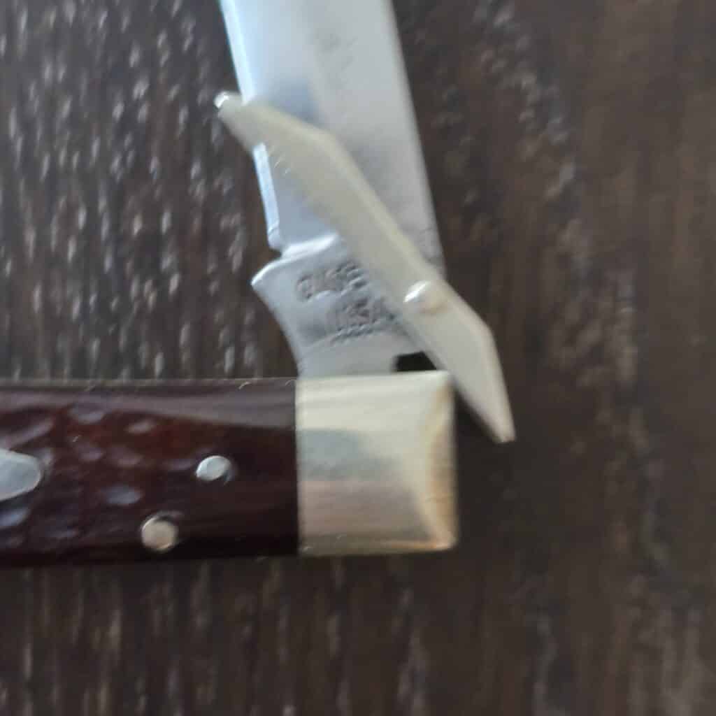 Case USA 1990 SS Cheetah XX 61011 1/2 Oval Shield 5 dot Dark Brown Rodgers Jigged Bone 1995 (not original box) knife for sale