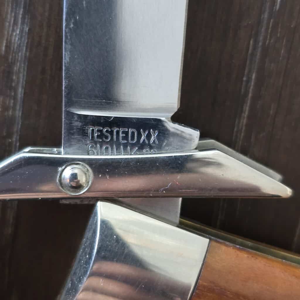 Case USA 1990 SS Cheetah XX 61011 1/2 Green Bone Classic Series By Bluegrass Cutlery Arrowhead Shield (Color has drifted over time towards brown) knife for sale