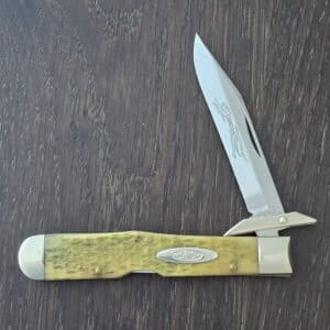 Case USA 1990 SS Cheetah XX 61011 1/2 Green Bone Classic Series By Bluegrass Cutlery 1 of 92 knife for sale