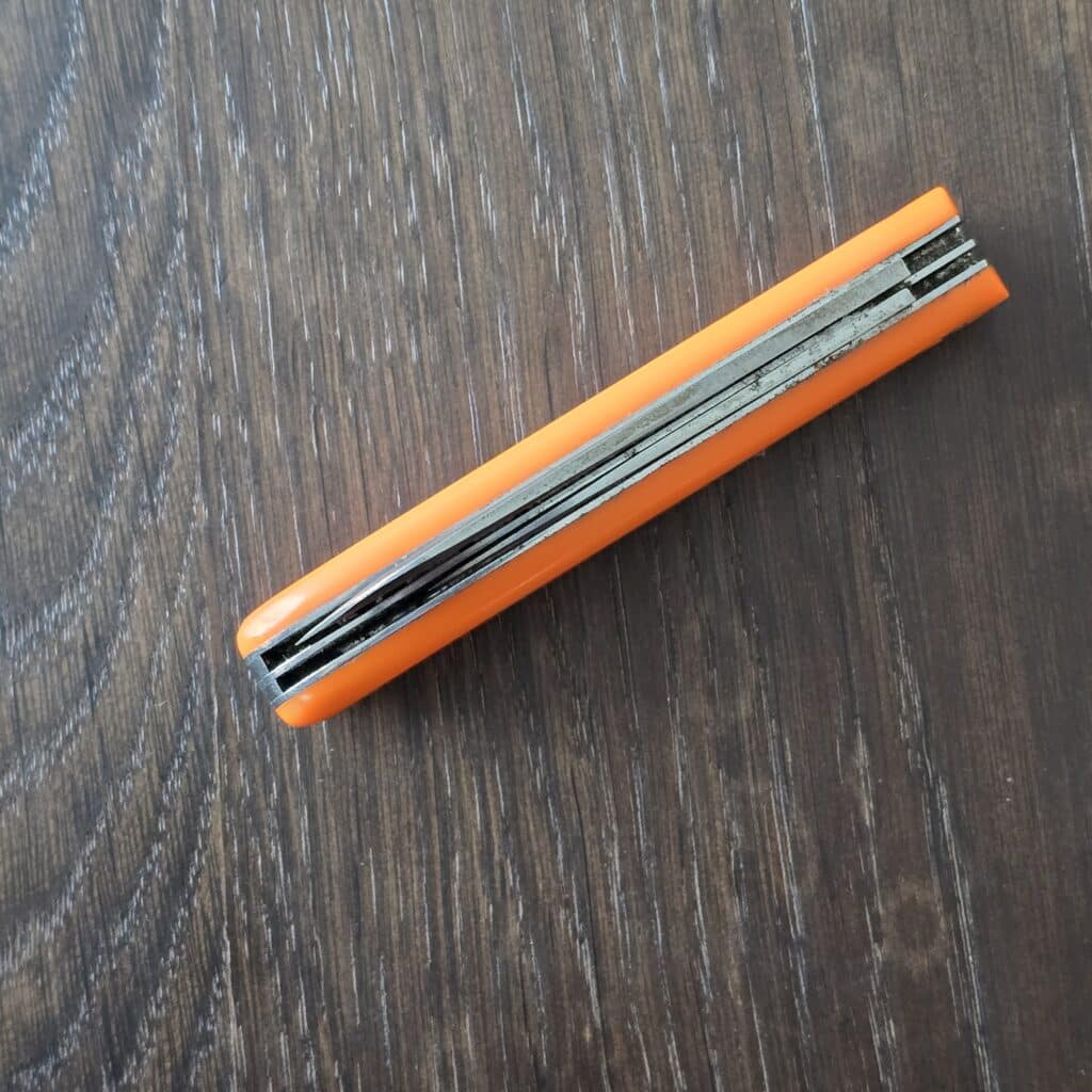 Great Eastern Cutlery #473216 Orange Delrin Farm and Field Tool (heavily used, no tube) – gallery image 5