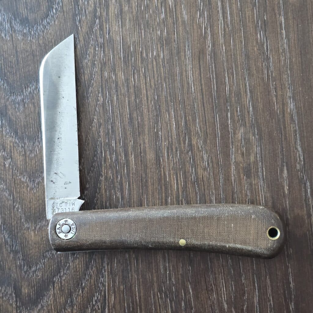 Great Eastern Cutlery #473116 OD Green Micarta Hayn' Helper (heavily used) – gallery image 3