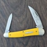Great Eastern Cutlery #380225 Yellow Linen Micarta (used) knife for sale