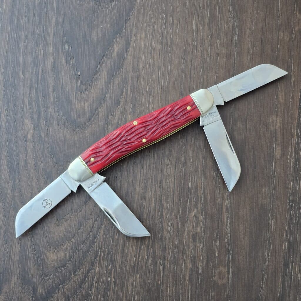 Great Eastern Cutlery #913424 Blood Red Jigged Bone SFO for Frank's Classic Knives knife for sale