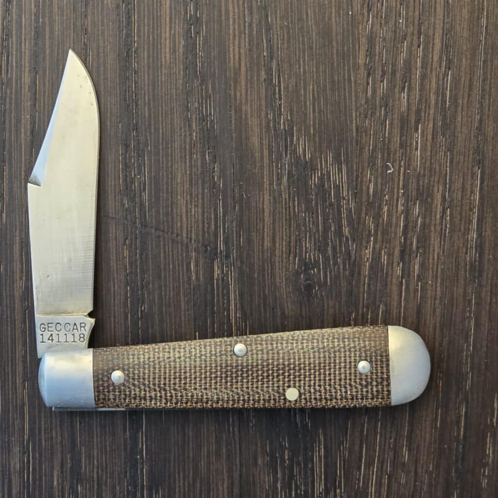 Great Eastern Cutlery #141118 OD Green Canvas Micarta SFO Tools For Gents Sn. 84 knife for sale