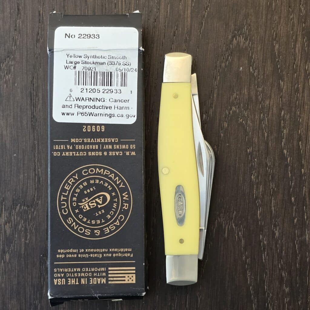 Case XX USA No 22933 Yellow Synthetic Smooth Large Stockman 3375 SS – gallery image 2