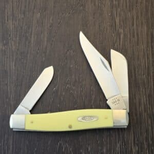 Case XX USA No 22933 Yellow Synthetic Smooth Large Stockman 3375 SS knife for sale