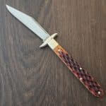Tuna Valley Cutlery Mountain Cougar Fox Fire Jigged Bone w/154CM (1 of 10) knife for sale