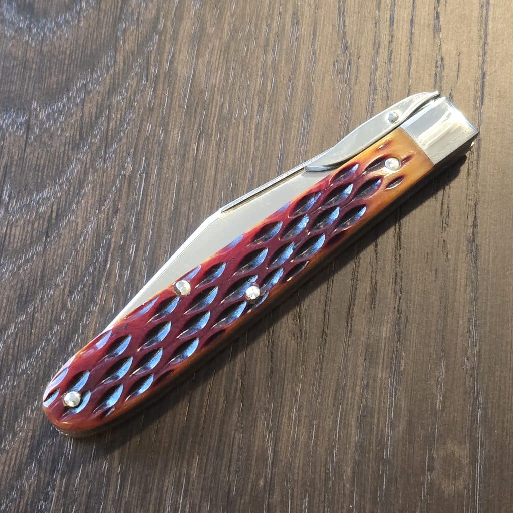 Tuna Valley Cutlery Mountain Cougar Fox Fire Jigged Bone w/154CM (1 of 10) – gallery image 3