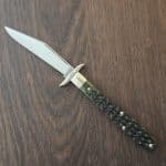 Tuna Valley Cutlery Mountain Cougar Green Toad Frog Jigged Bone w/154CM (1 of 10) knife for sale