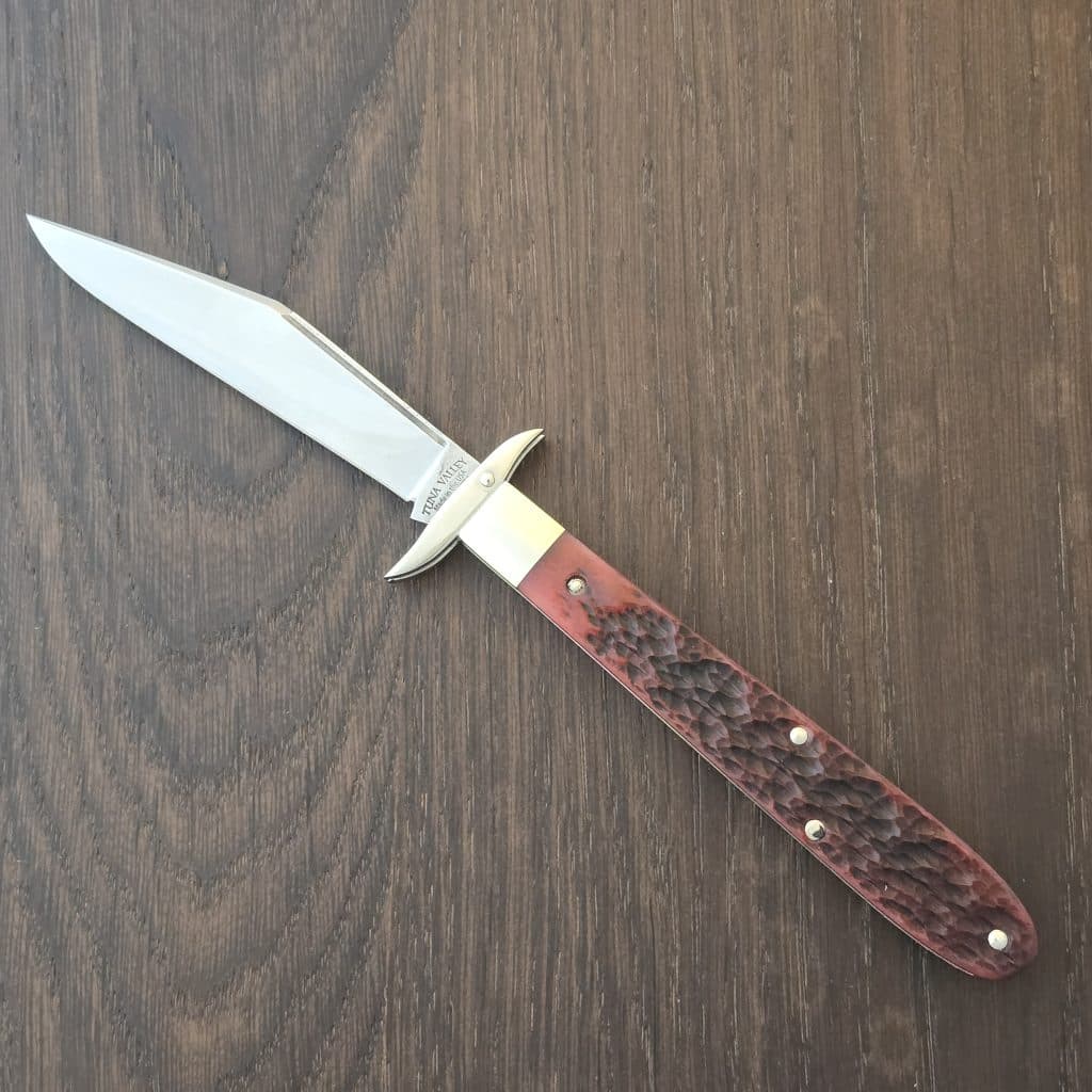 Tuna Valley Cutlery Mountain Cougar Crimson Clover Jigged Bone w/154CM (1 of 10) – gallery image 5