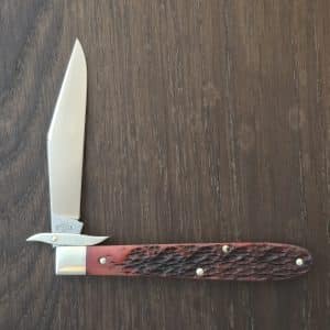 Tuna Valley Cutlery Mountain Cougar Crimson Clover Jigged Bone w/154CM (1 of 10) knife for sale