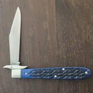Tuna Valley Cutlery Mountain Cougar Blue Fugates Jigged Bone w/154CM (1 of 10) knife for sale