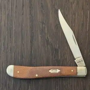 Case XX USA No. 23691 Natural Canvas Micarta Smooth Slimline Trapper 101048 SS knife for sale